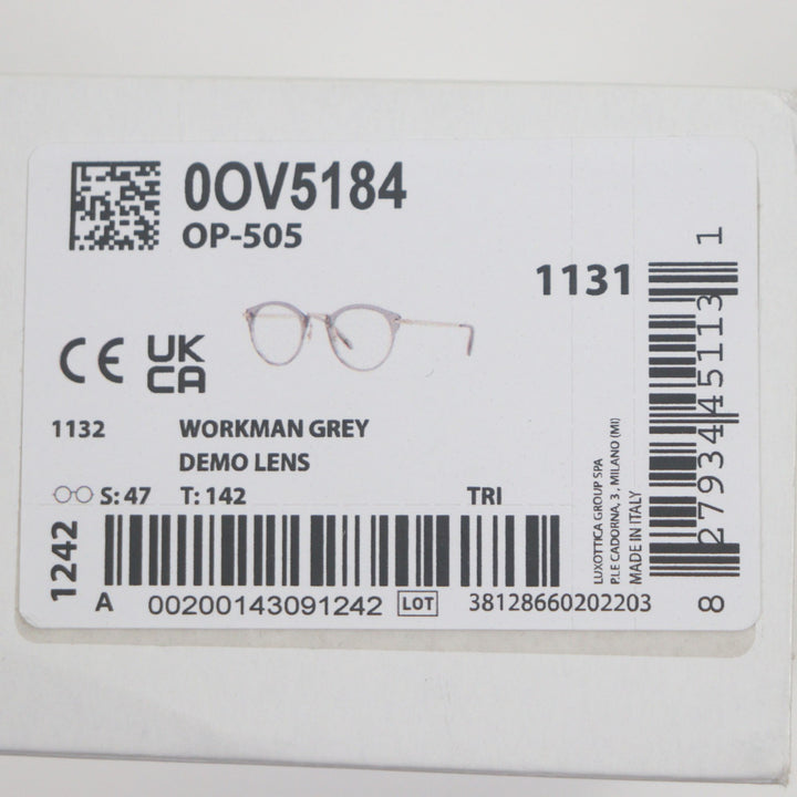 Excellent OLIVER PEOPLES Glasses Clear gray mens OV5184 1132
