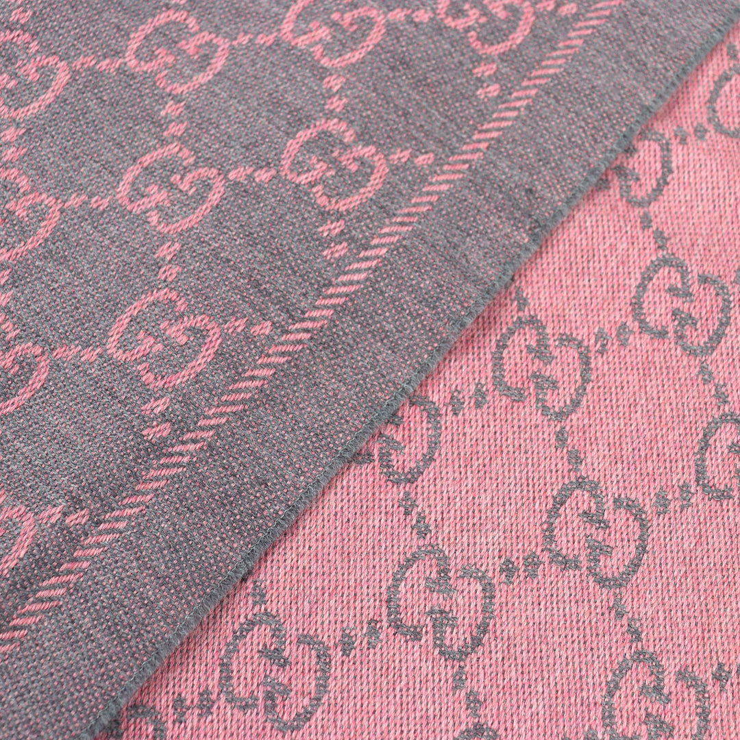Excellent GUCCI shawl GG wool scarf Mini fringe scarf/stole wool Women 133483