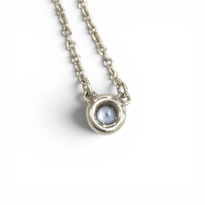 Great TIFFANY&Co. Necklace Color by the Yard Tanzanite Pendant Silver 925 Women