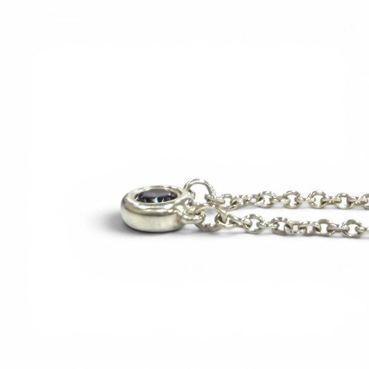 Great TIFFANY&Co. Necklace Color by the Yard Tanzanite Pendant Silver 925 Women