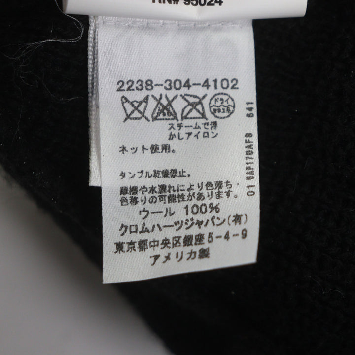 Very Good CHROME HEARTS Knit cap CH embroidered hat beanie black wool mens