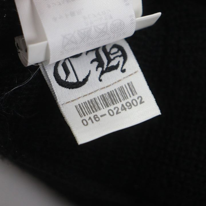 Very Good CHROME HEARTS Knit cap CH embroidered hat beanie black wool mens