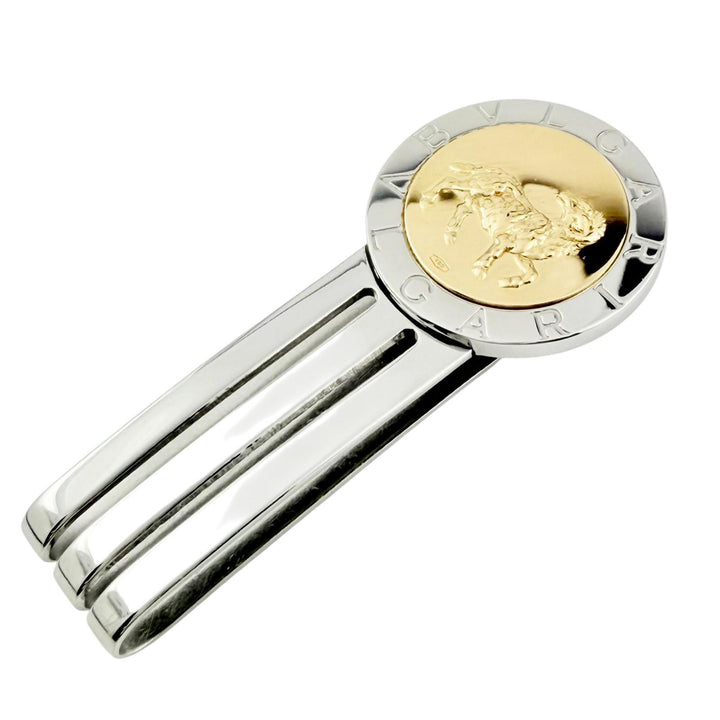 Excellent BVLGARI Money clip Bvlgari Bvlgari Combination Circle Logo Aries gold