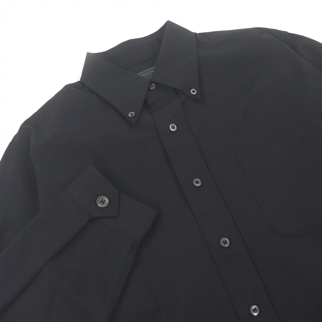 Great PRADA Long sleeve shirt Triangle logo button-down