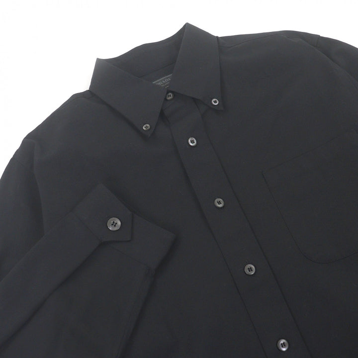 Great PRADA Long sleeve shirt Triangle logo button-down