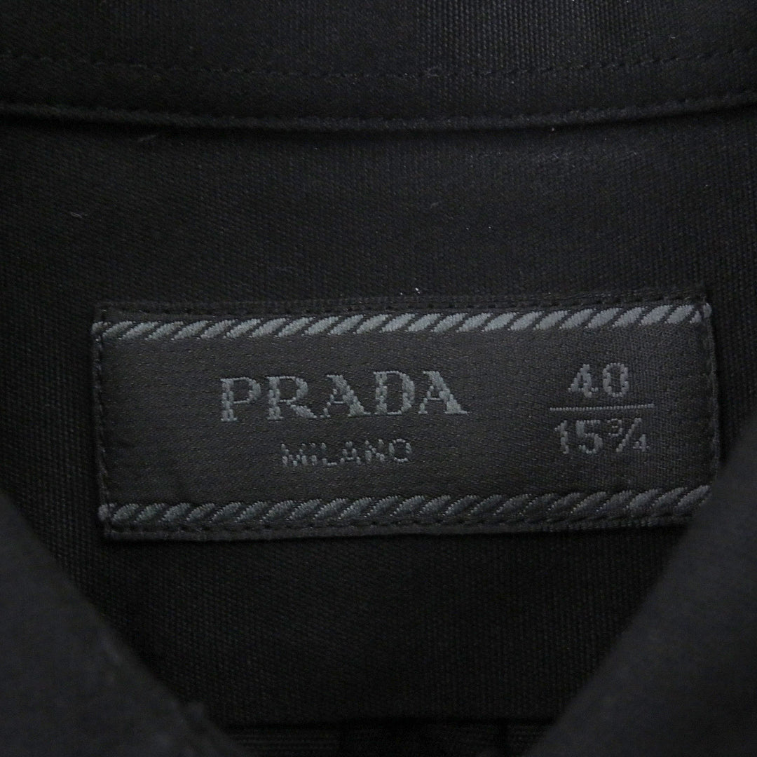Great PRADA Long sleeve shirt Triangle logo button-down