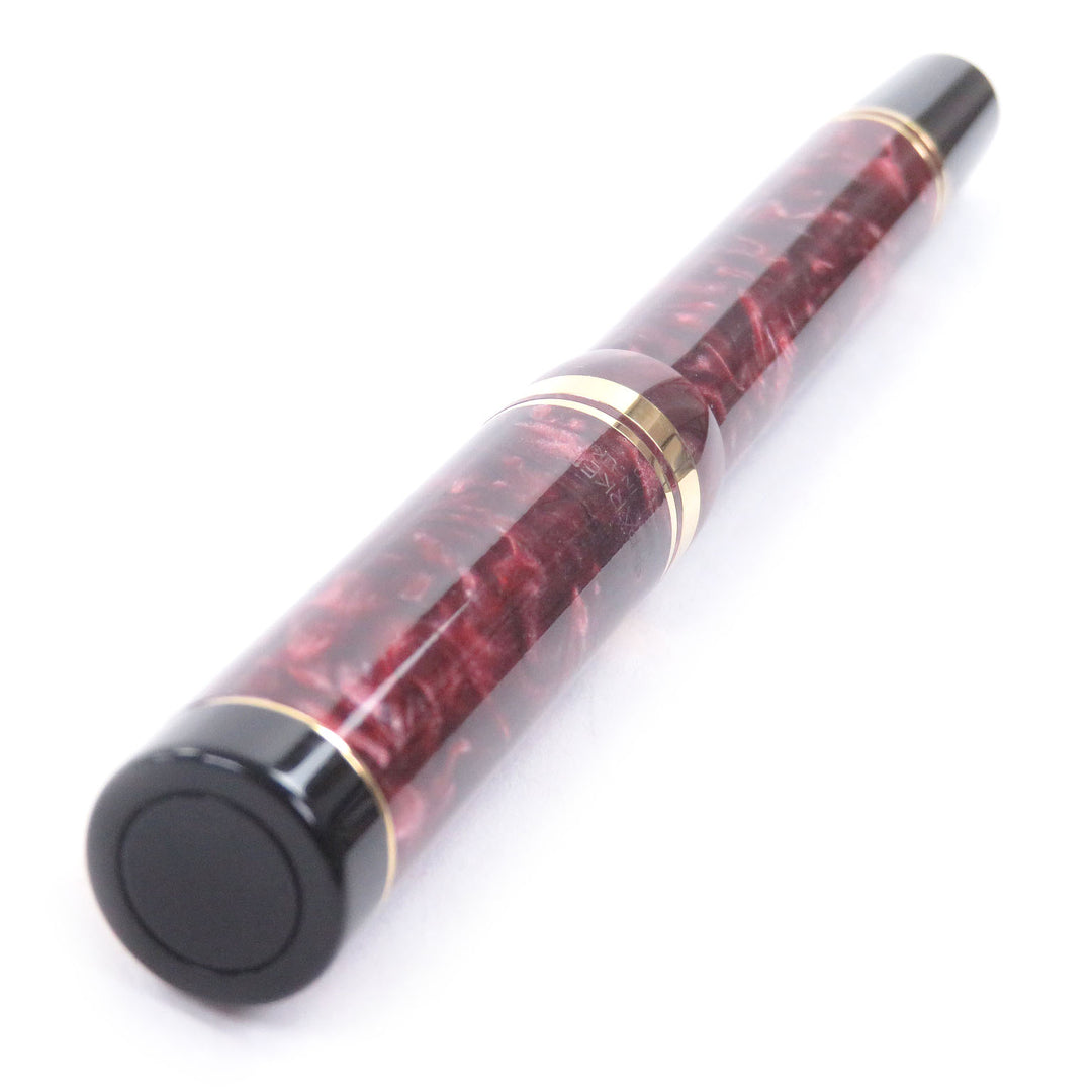 Great PARKER fountain pen Duofield International 90s Marble Red 18K mens