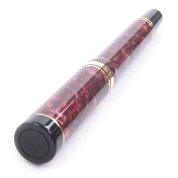 Great PARKER fountain pen Duofield International 90s Marble Red 18K mens