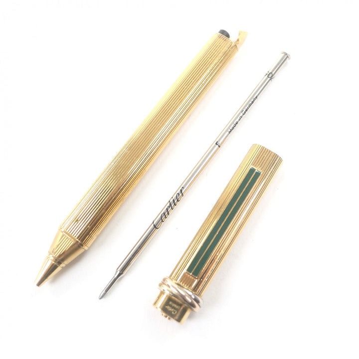 Very Good Cartier Ballpoint pen Trinity Stripe Pattern gold mens