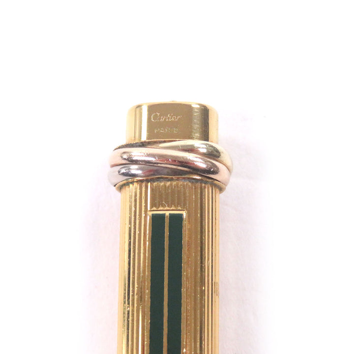 Very Good Cartier Ballpoint pen Trinity Stripe Pattern gold mens