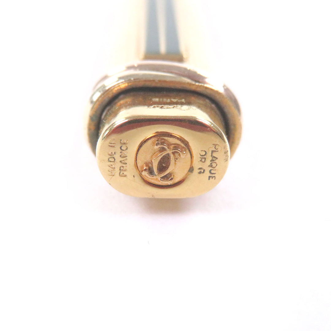 Very Good Cartier Ballpoint pen Trinity Stripe Pattern gold mens