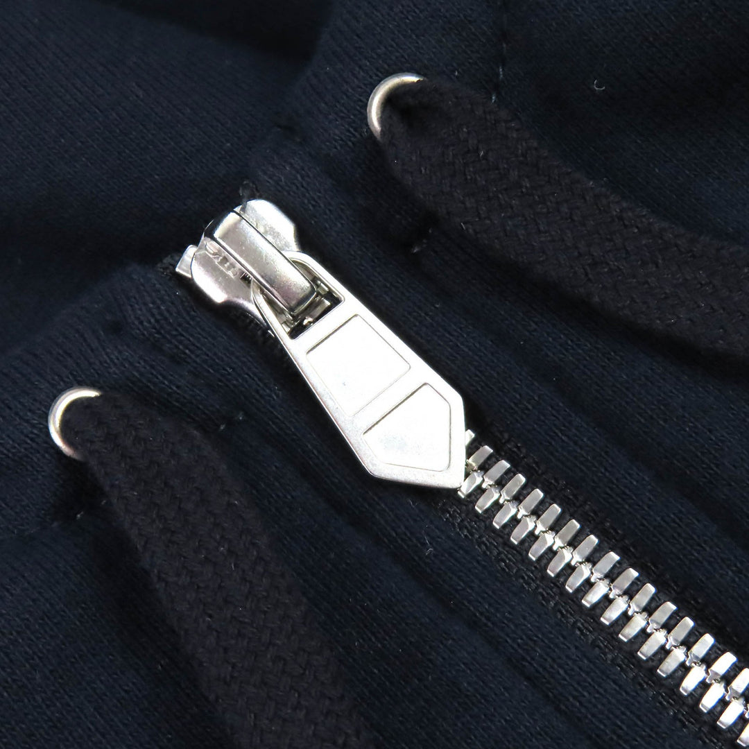 Excellent HERMES hoodie Stitch design half-zip pullover Dark navy cotton mens S