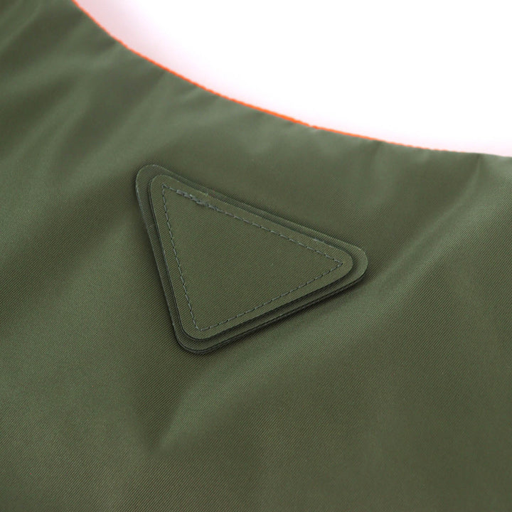 Excellent PRADA Down vest Padded nylon vest RE-NYLON pullover Military S SGC386