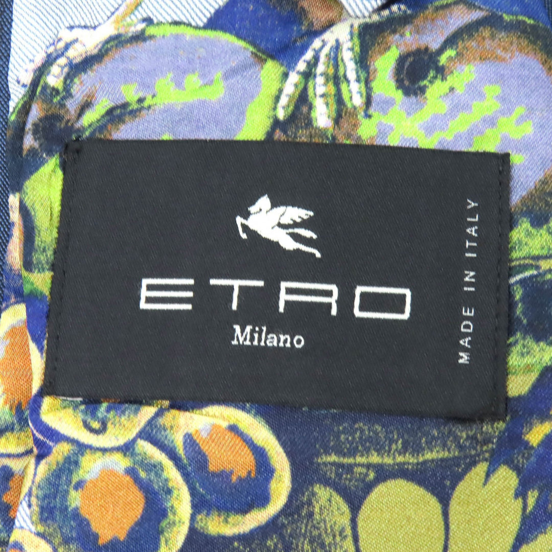 Excellent ETRO All-over lining, striped single-breasted suit, two-piece set 46