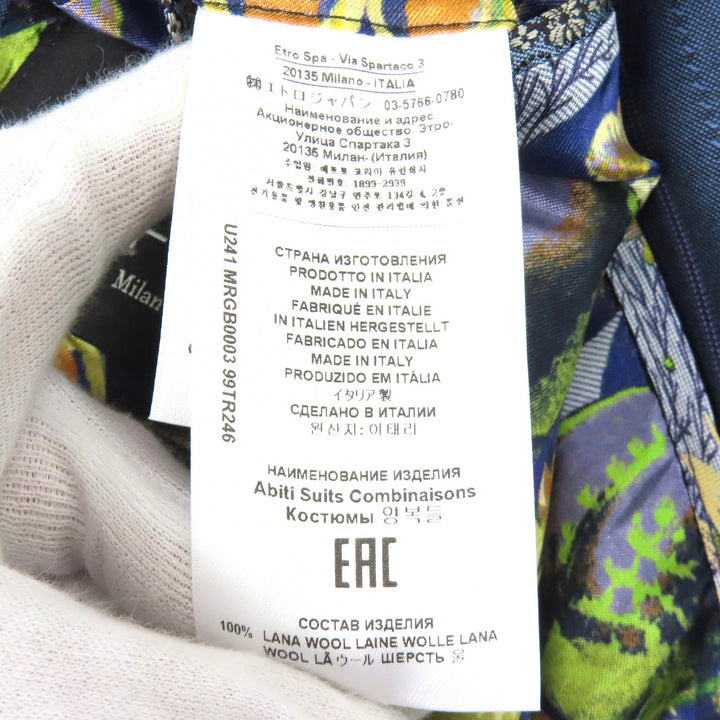 Excellent ETRO All-over lining, striped single-breasted suit, two-piece set 46