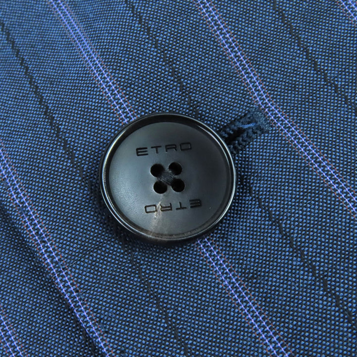 Excellent ETRO All-over lining, striped single-breasted suit, two-piece set 46
