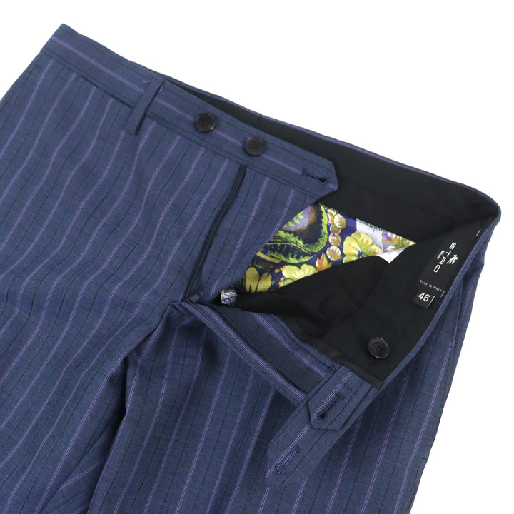 Excellent ETRO All-over lining, striped single-breasted suit, two-piece set 46