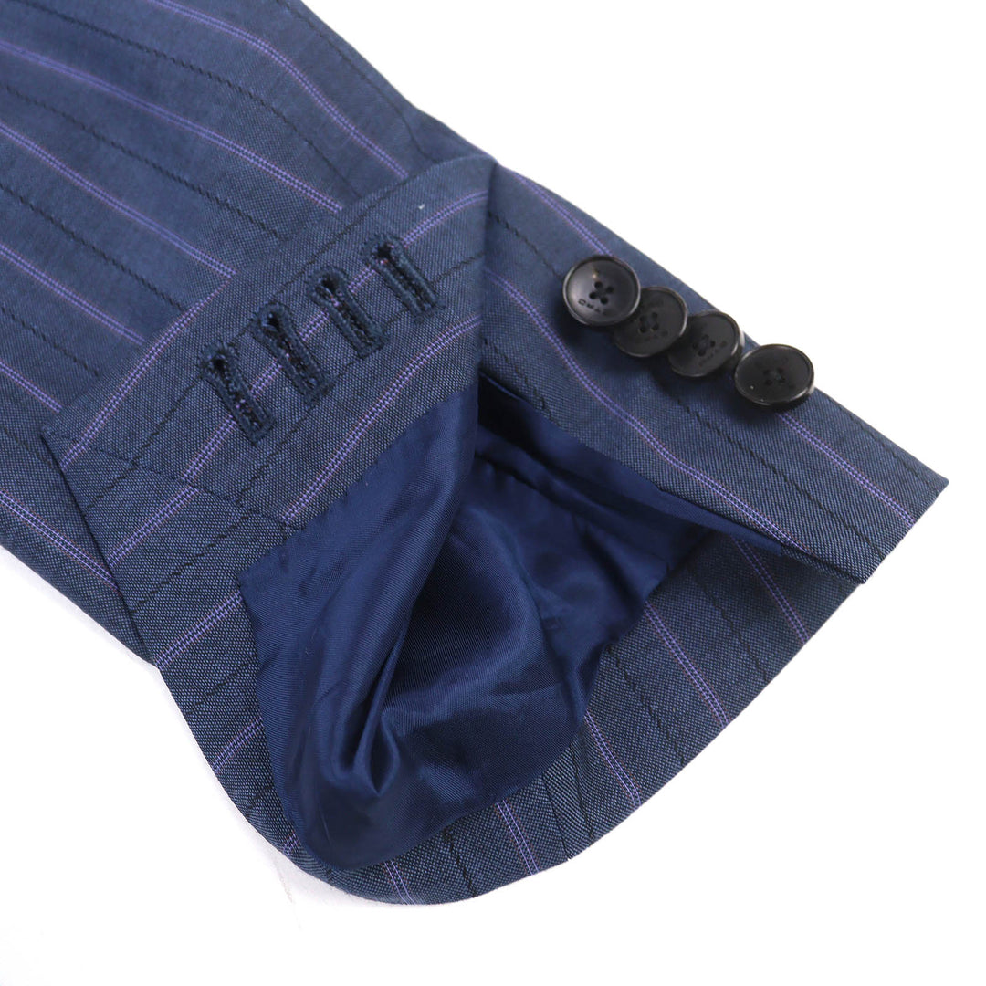Excellent ETRO All-over lining, striped single-breasted suit, two-piece set 46