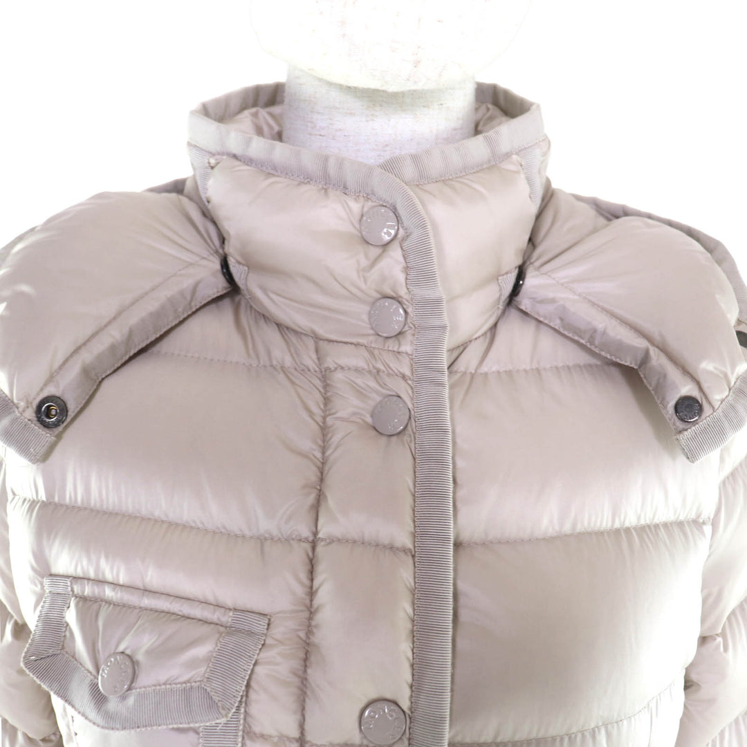 Excellent MONCLER down coat Hermine light beige Nylon Women 0