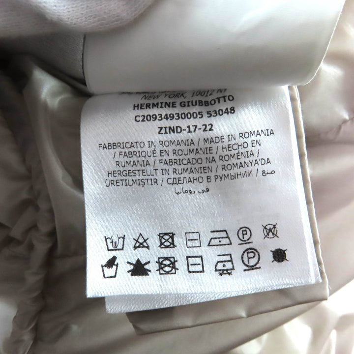 Excellent MONCLER down coat Hermine light beige Nylon Women 0