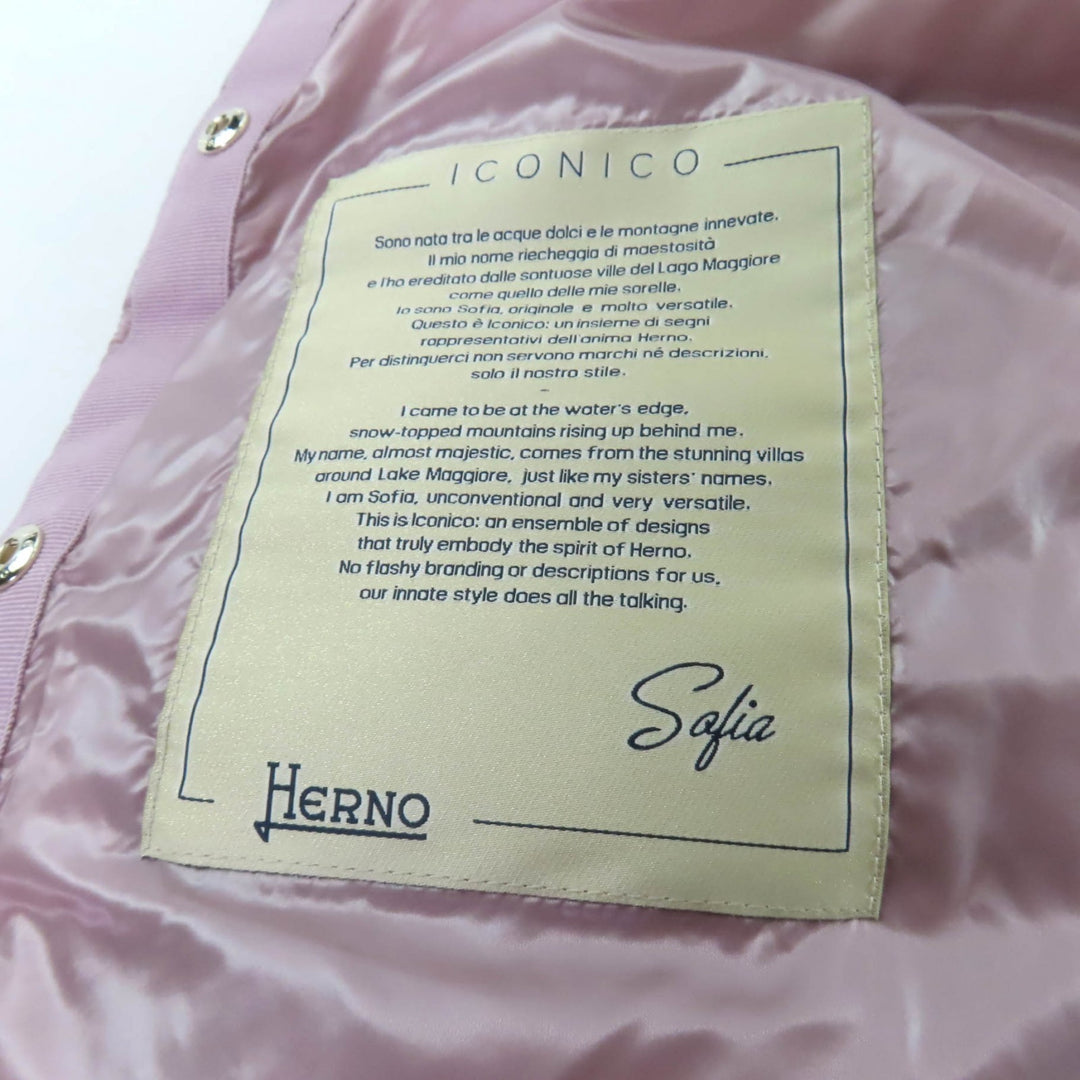Excellent Herno Down jacket pink Nylon Women 40 PI0046DIC