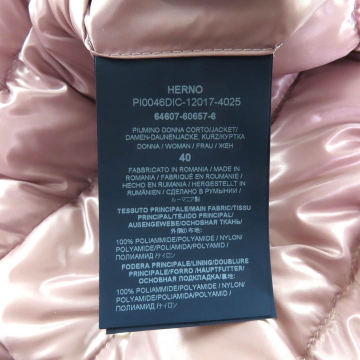 Excellent Herno Down jacket pink Nylon Women 40 PI0046DIC