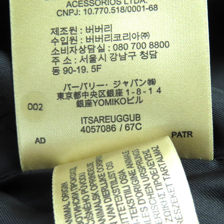 Great BURBERRY Belted logo-button double-breasted coat black cashmere 54 4057086