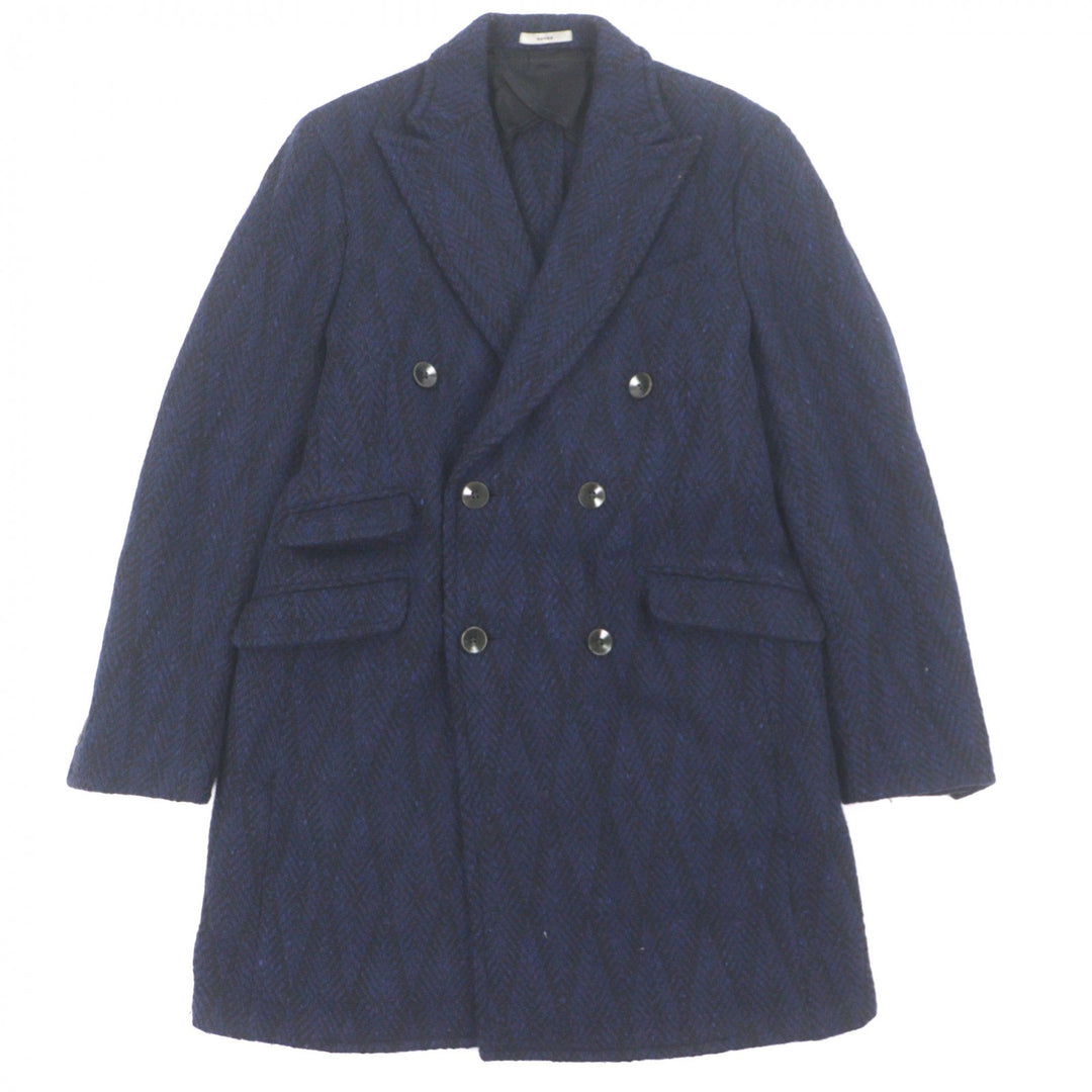 Excellent BOGLIOLI Double chester coat Navy wool mens 50 C2101E