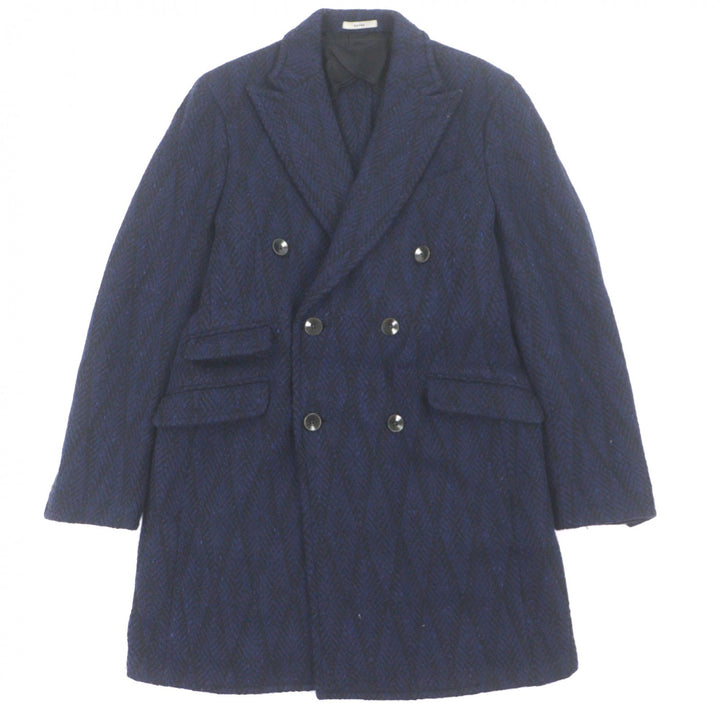 Excellent BOGLIOLI Double chester coat Navy wool mens 50 C2101E