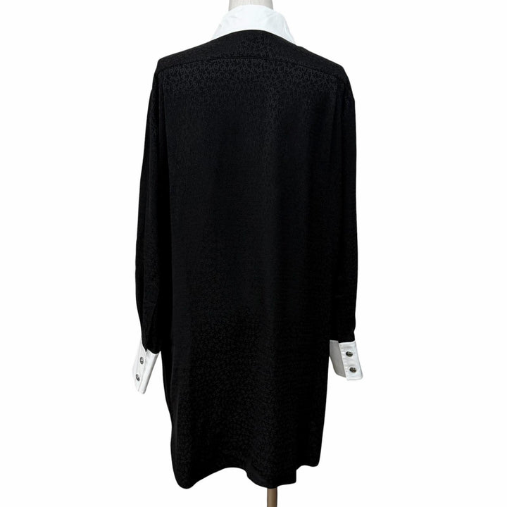 Great CHANEL one piece COCO Mark all-over print blouse silk 40 21K P71652V63138