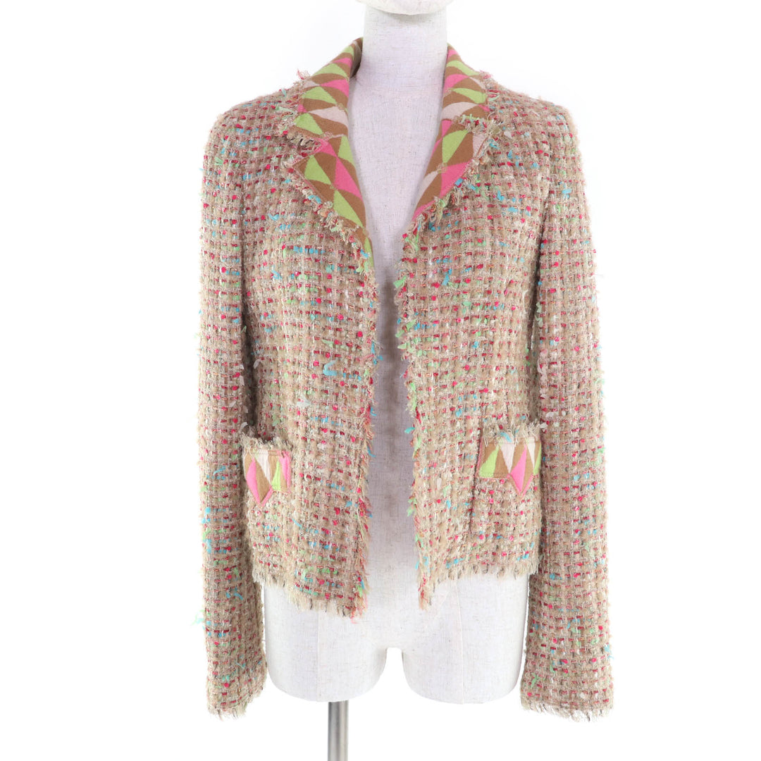 Great CHANEL Blouson Multi Nylon Women 36 04A P24510