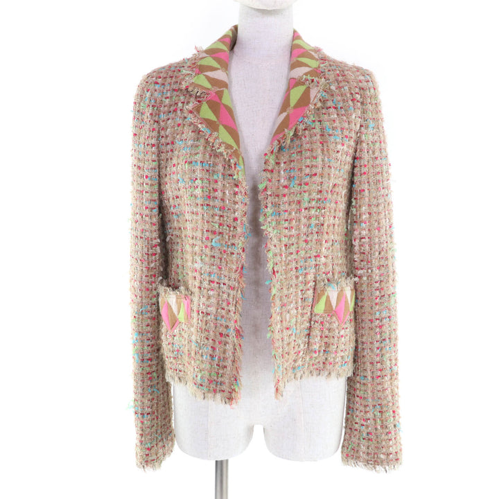 Great CHANEL Blouson Multi Nylon Women 36 04A P24510
