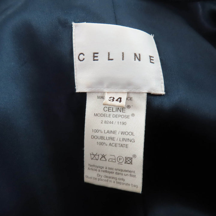 Great CELINE coat green wool Women 34