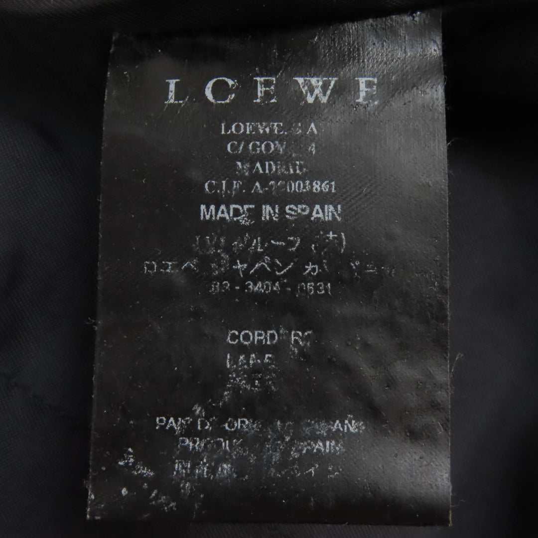 Discounted Very Good LOEWE Leather jacket All-leather single blue leather mens 46