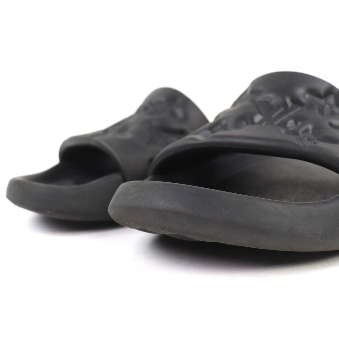 Very Good LOUIS VUITTON Sandals black rubber mens 9