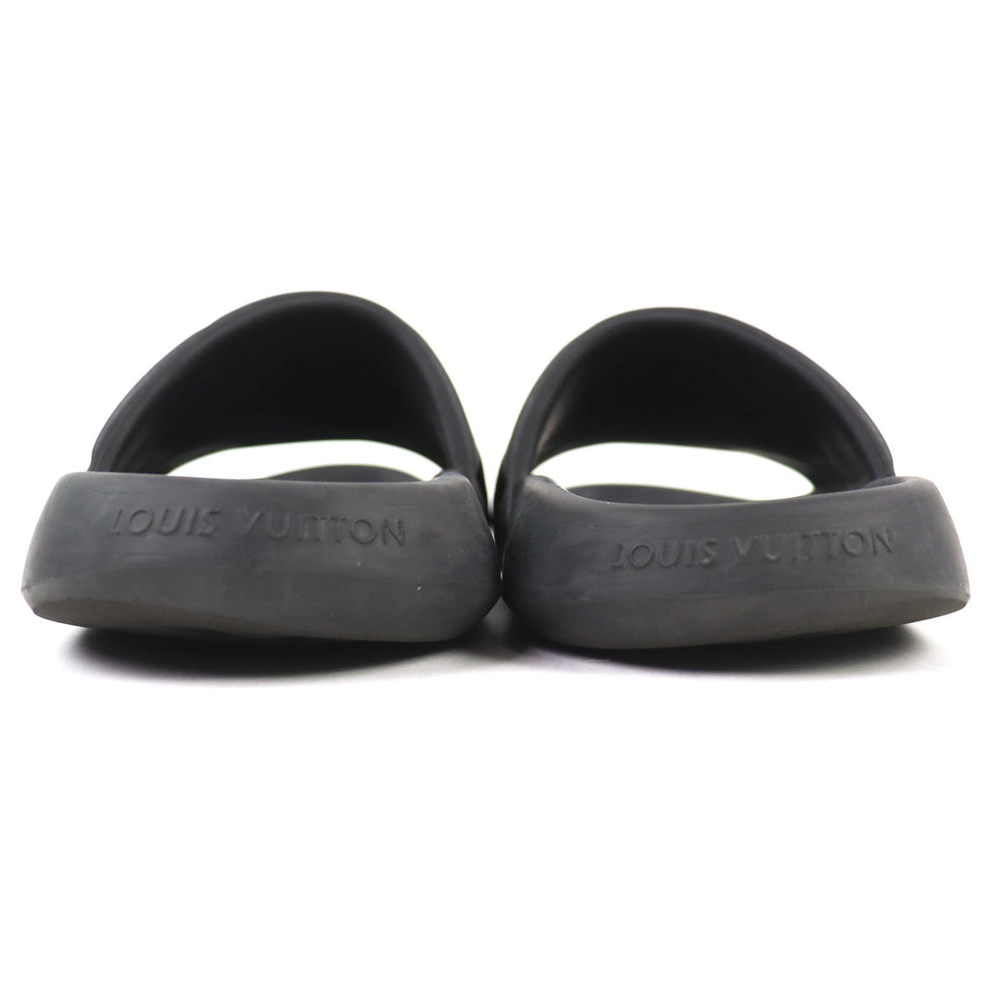 Very Good LOUIS VUITTON Sandals black rubber mens 9