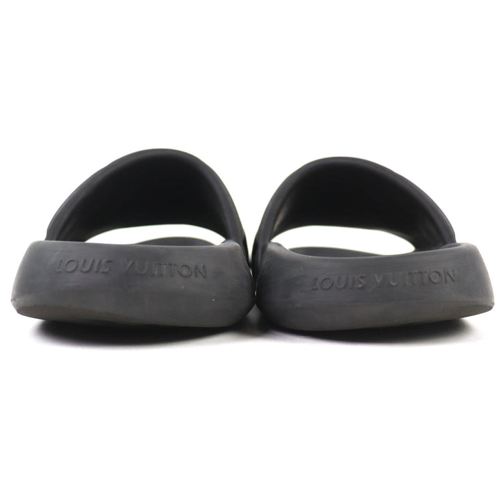 Very Good LOUIS VUITTON Sandals black rubber mens 9