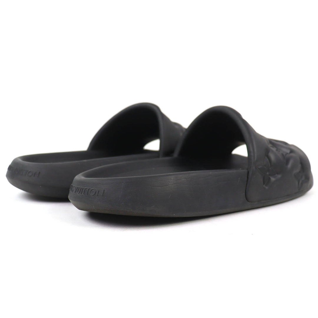 Very Good LOUIS VUITTON Sandals black rubber mens 9