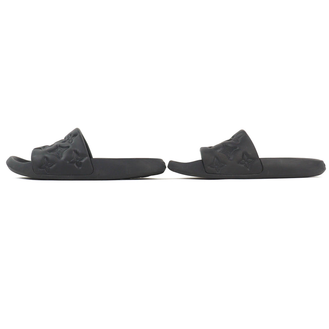 Very Good LOUIS VUITTON Sandals black rubber mens 9