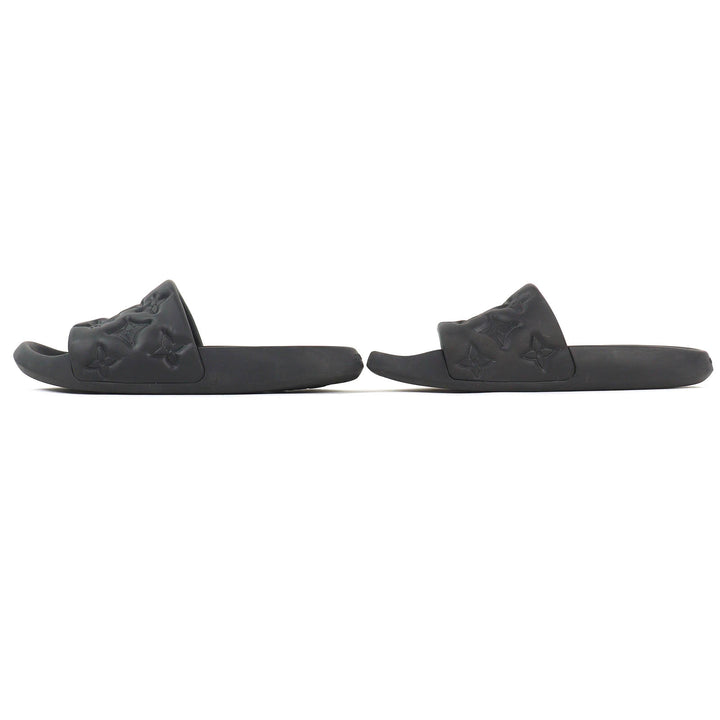 Very Good LOUIS VUITTON Sandals black rubber mens 9