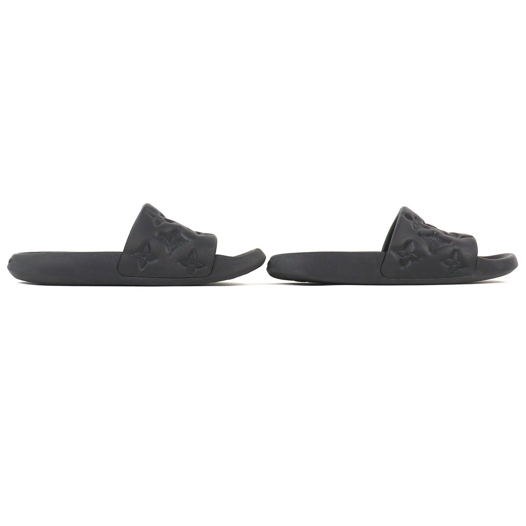Very Good LOUIS VUITTON Sandals black rubber mens 9