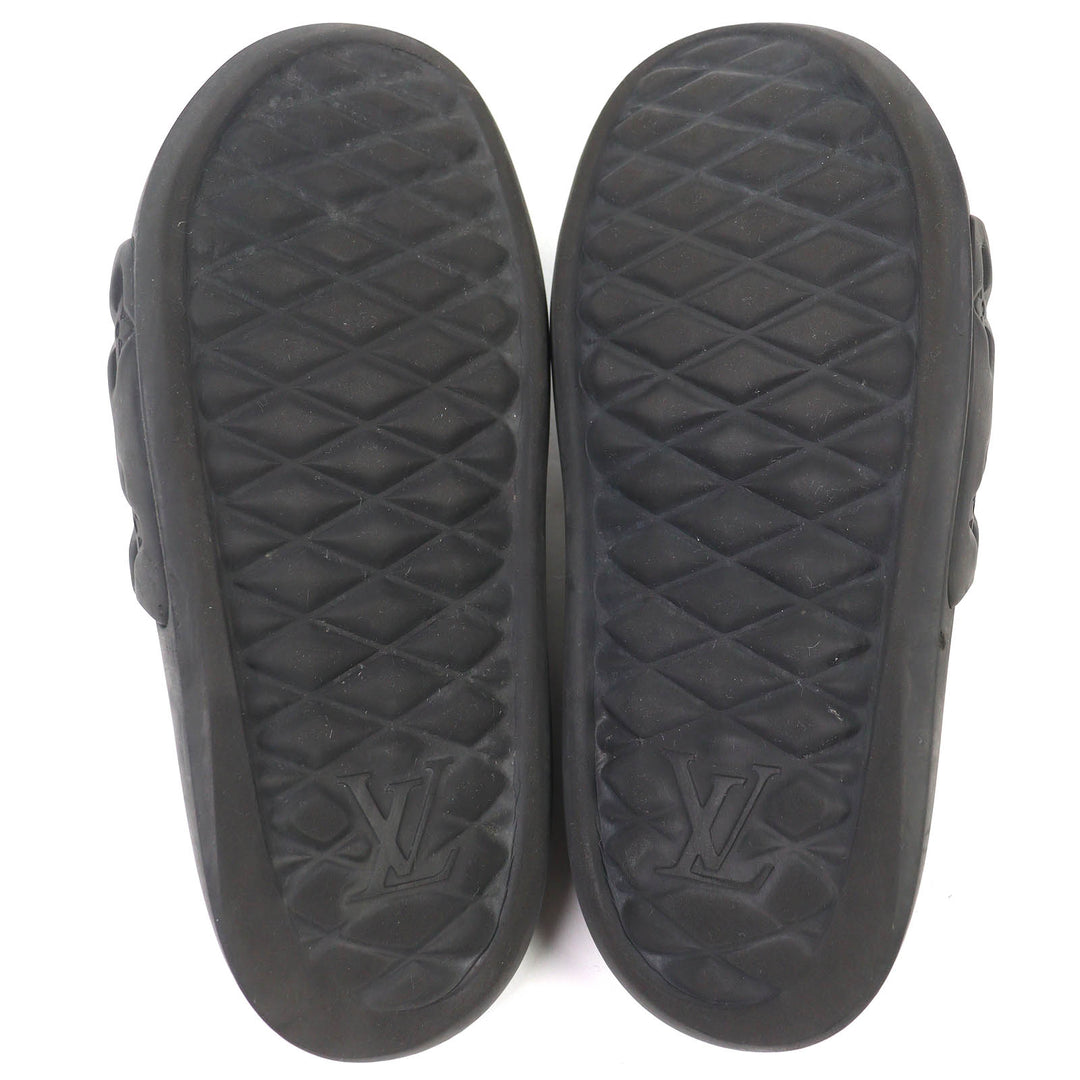 Very Good LOUIS VUITTON Sandals black rubber mens 9
