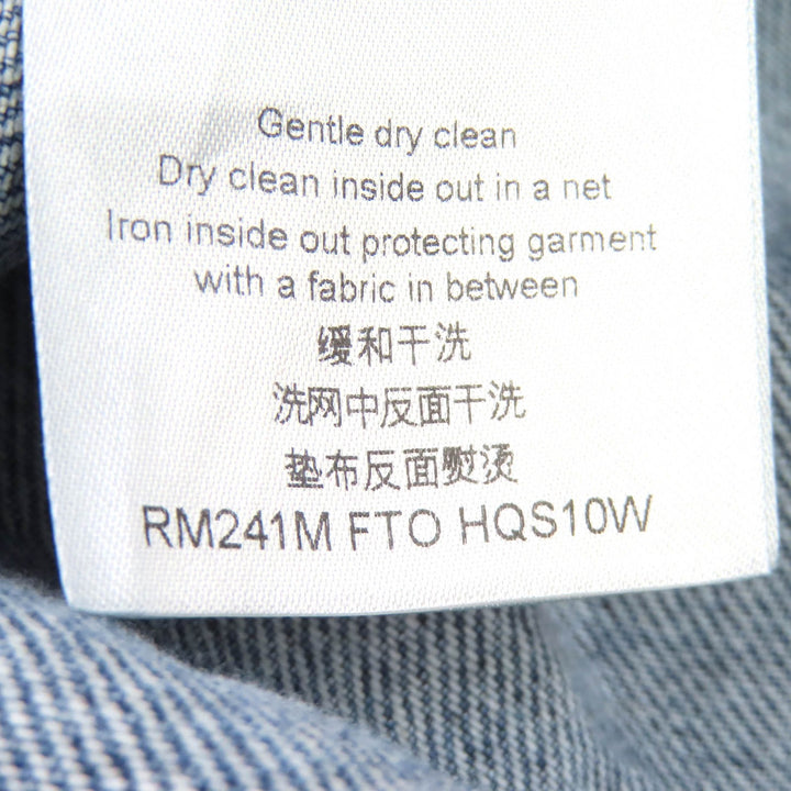 Excellent LOUIS VUITTON Monogram Gradient Short Sleeve Denim Shirt Indigo L
