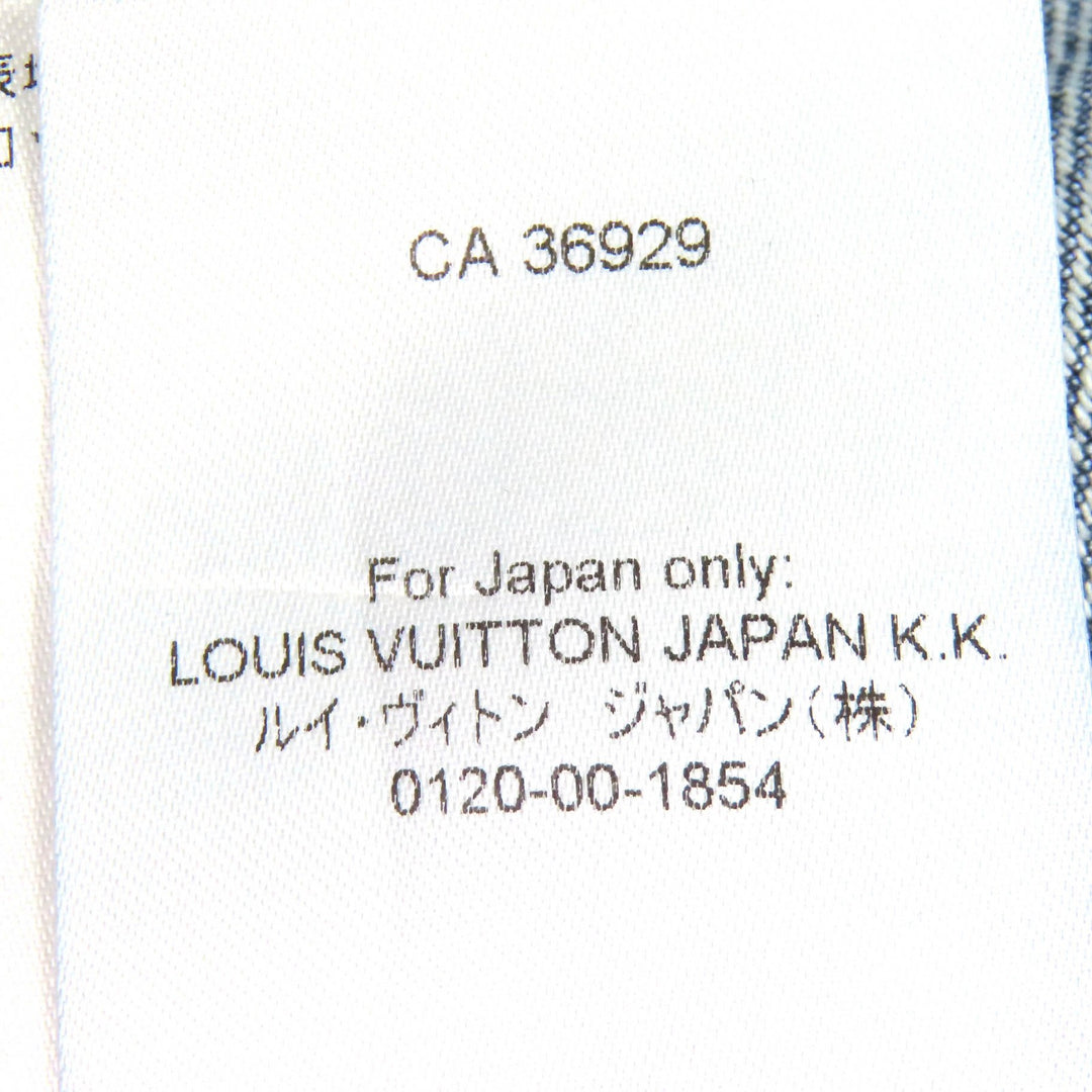 Excellent LOUIS VUITTON Monogram Gradient Short Sleeve Denim Shirt Indigo L