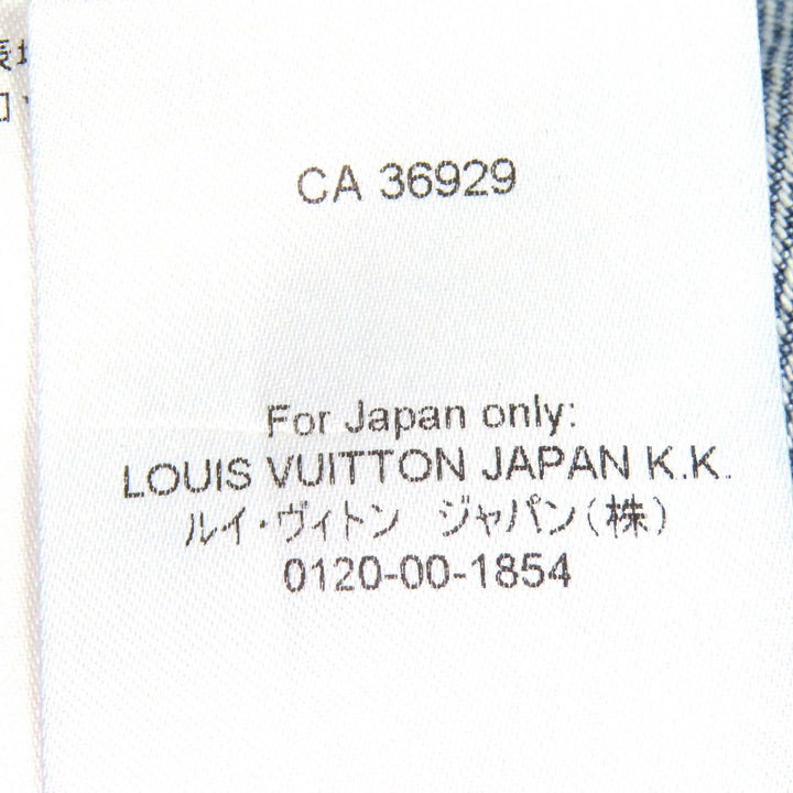 Excellent LOUIS VUITTON Monogram Gradient Short Sleeve Denim Shirt Indigo L