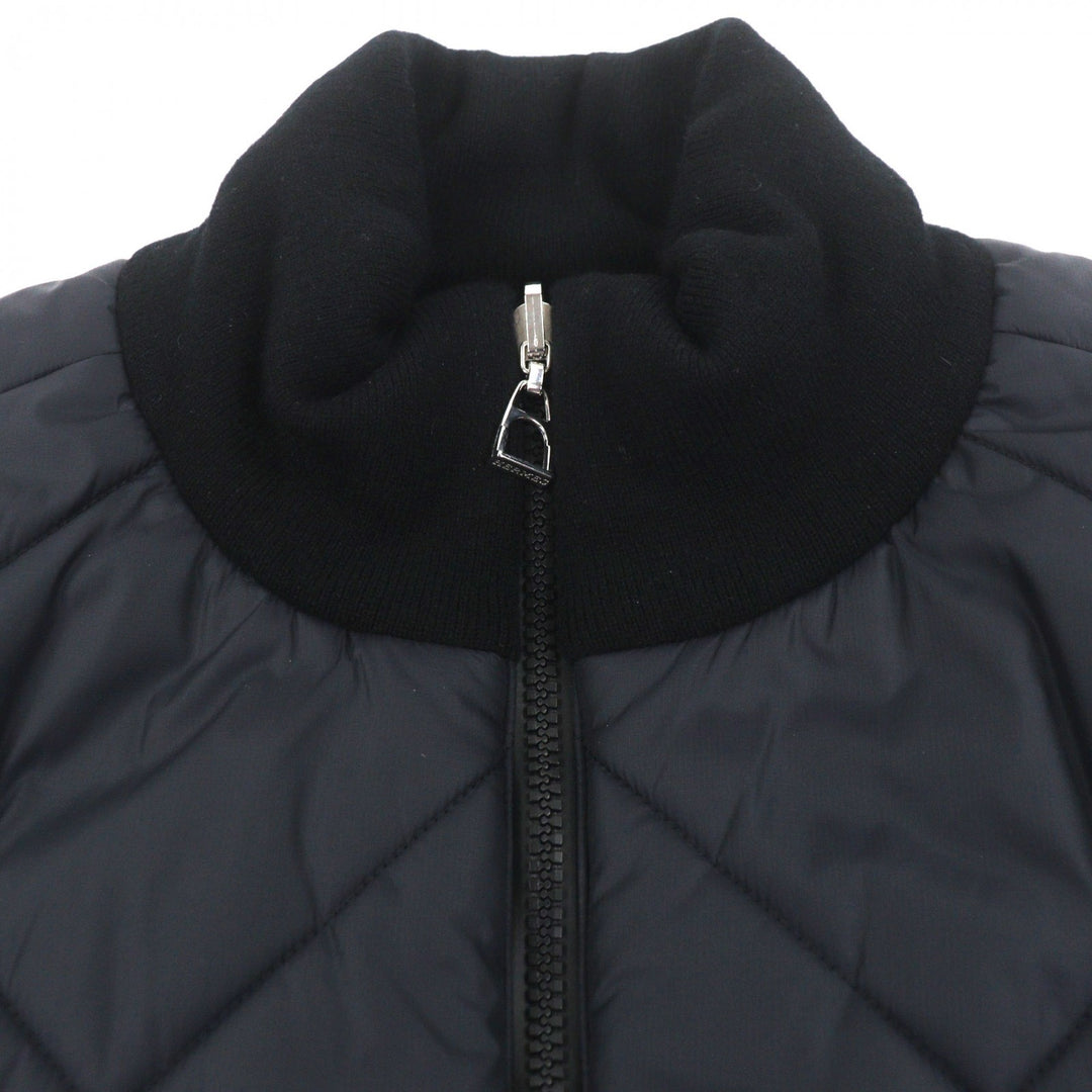 Excellent HERMES Down vest black Nylon mens M