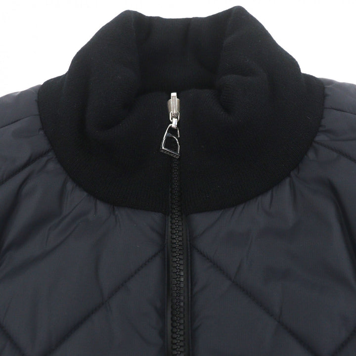 Excellent HERMES Down vest black Nylon mens M