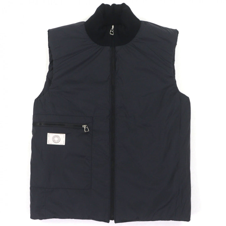 Excellent HERMES Down vest black Nylon mens M