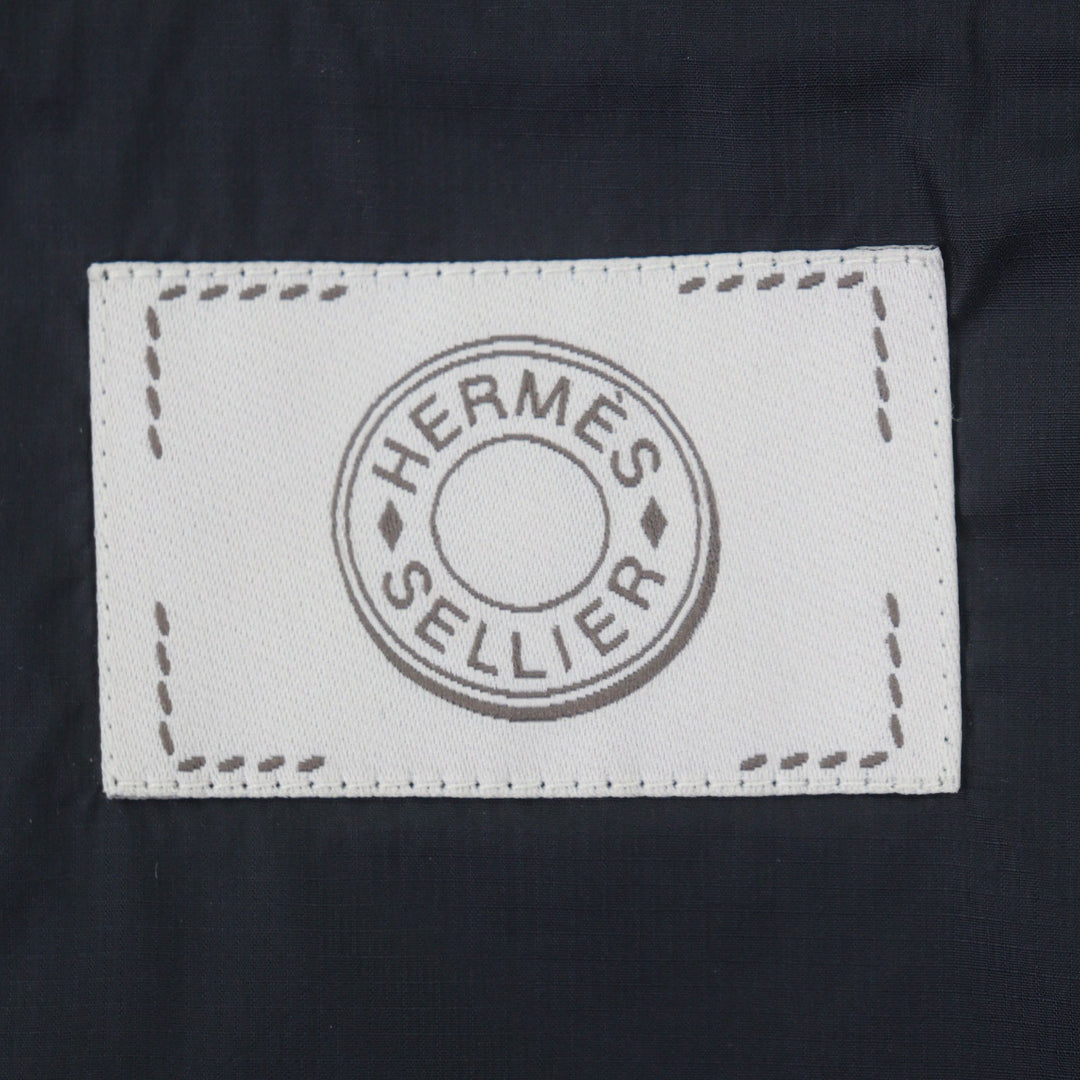 Excellent HERMES Down vest black Nylon mens M