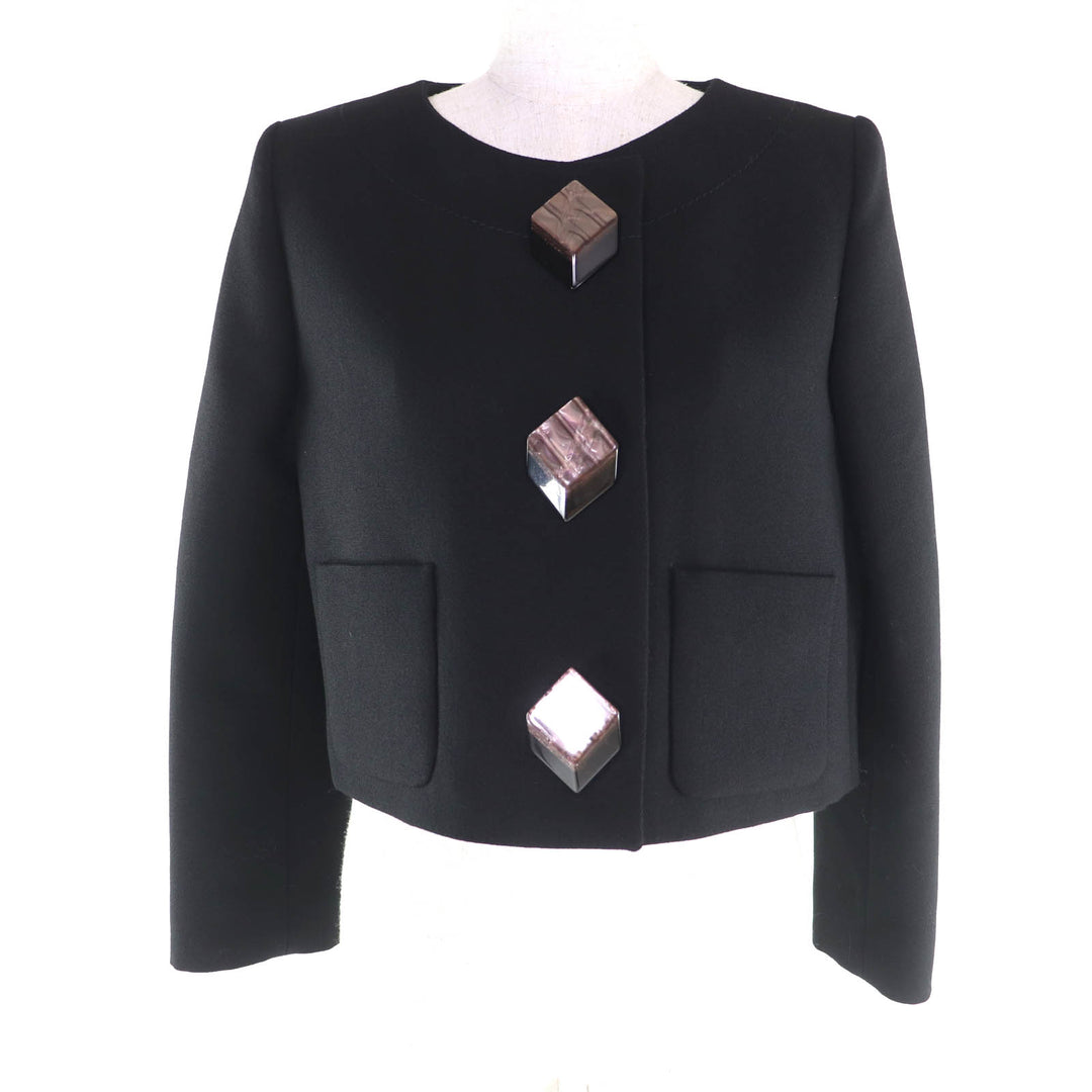 Excellent GUCCI Jacket black wool Women 36 731312